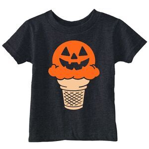 Toddler T Shirts Jack O Lantern Ice Cream Cone Tee For Young Kids